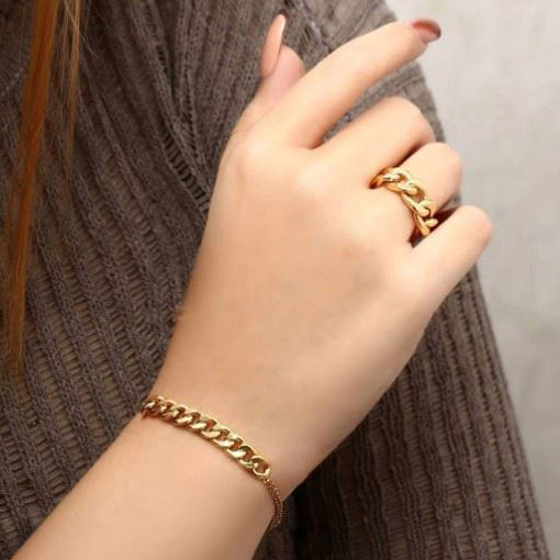 Picture of دستبند تمام طلای طرح کارتیه دوبل-Gold-All-bracelet-of-Cartier-design