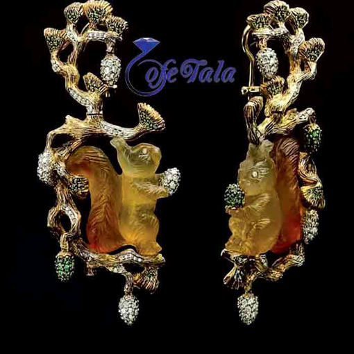 Squirrel design earrings گوشواره سنجابی