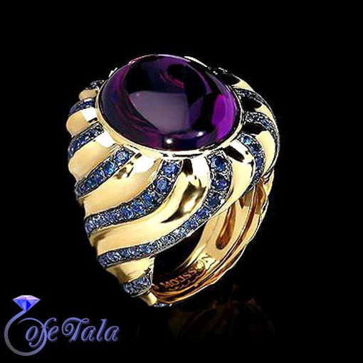 Spiral jewelry ring انگشتر جواهر پیچ