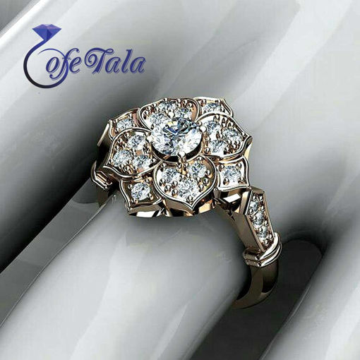 Four leaf jewelry ring انگشتر جواهر چهار برگ