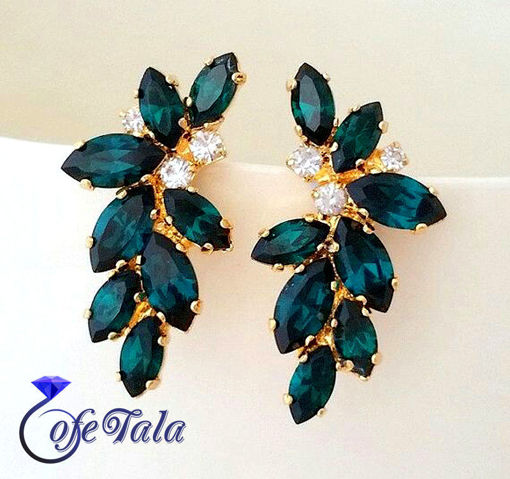 Blue marquise earring گوشواره مارکیز آبی