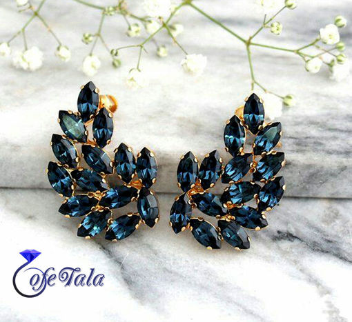 Blue marquise earrings گوشواره مارکیز آبی