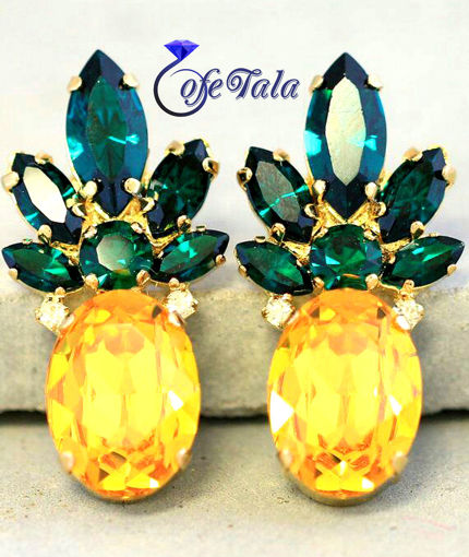 Colored stone earrings گوشواره سنگ رنگی