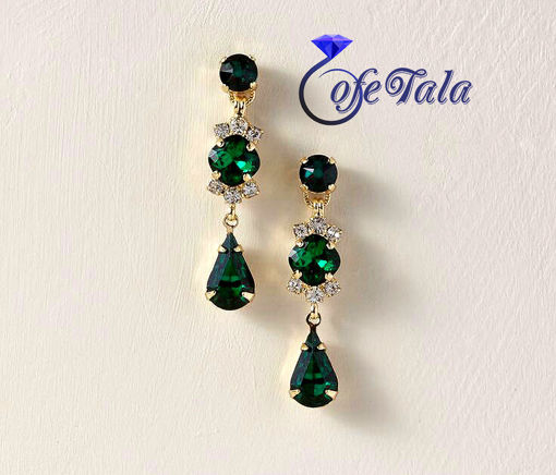 Emerald earrings گوشواره زمرد