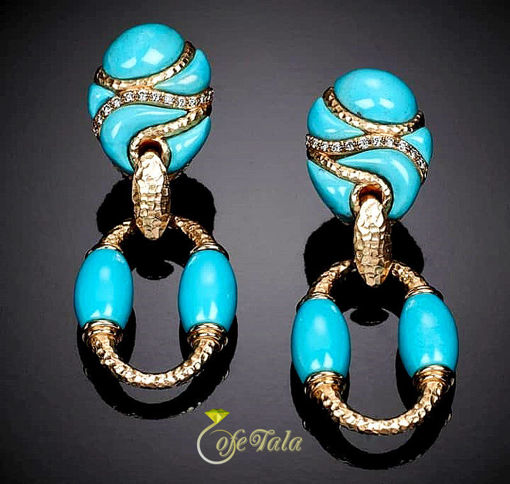 Turquoise earrings گوشواره فیروزه